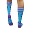 Zayaan Health Dots Stripe Compression Socks, Blue/ Purple, PR BLZH-CSDS-4BPR - alternate 2